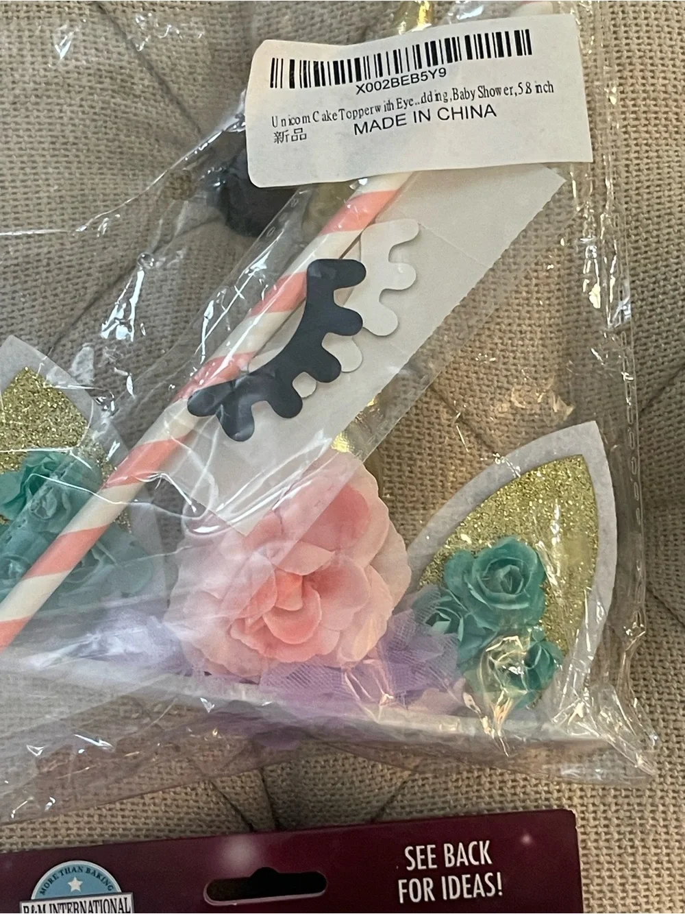 Unicorn Cake Topper Unicorn Rainbow Straws & Unicorn Cookie Cutters